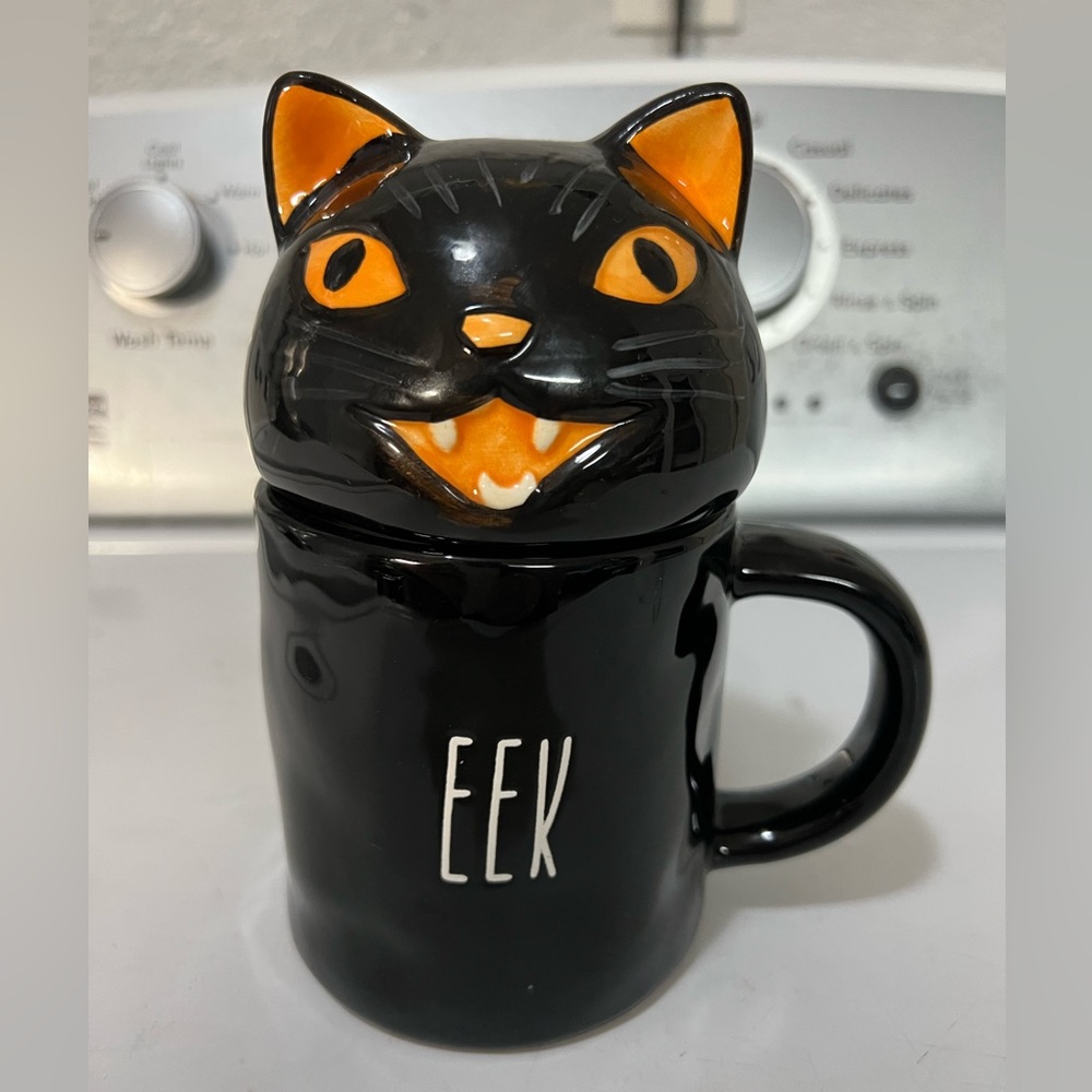 Black Cat ceramic mug set